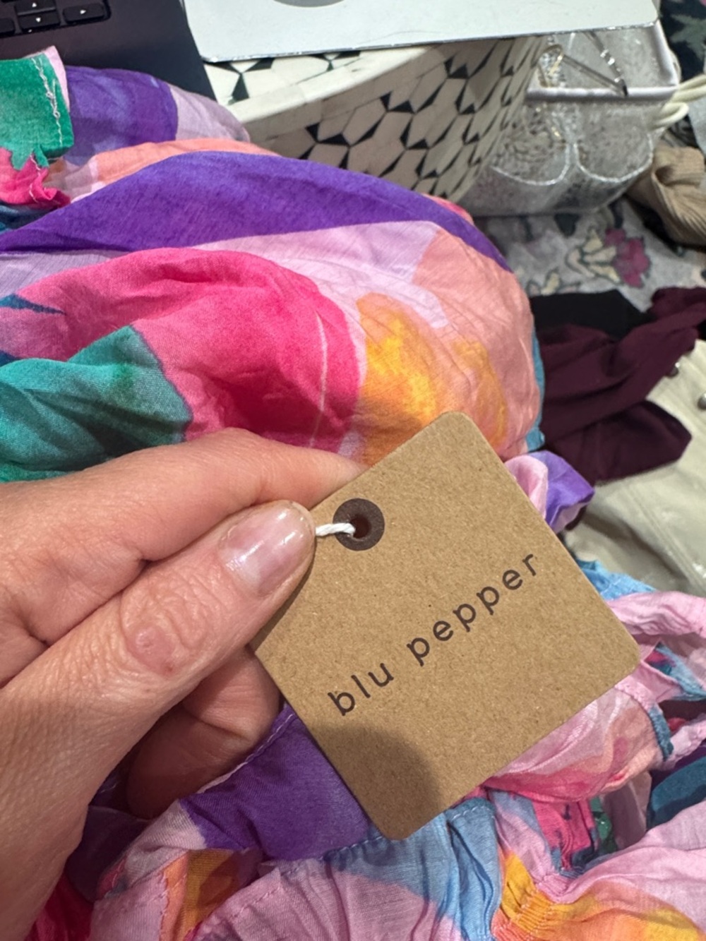 ๐ฉท๐๐งก๐โ Blu Pepper Pink Multicolor Ruffle Strap Maxi Dress - Picture 8 of 9